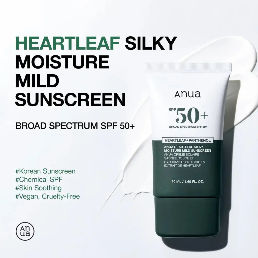 ANUA - HEARTLEAF SILKY MOISTURE SUN CREAM SPF50+ PA++++ 50ML